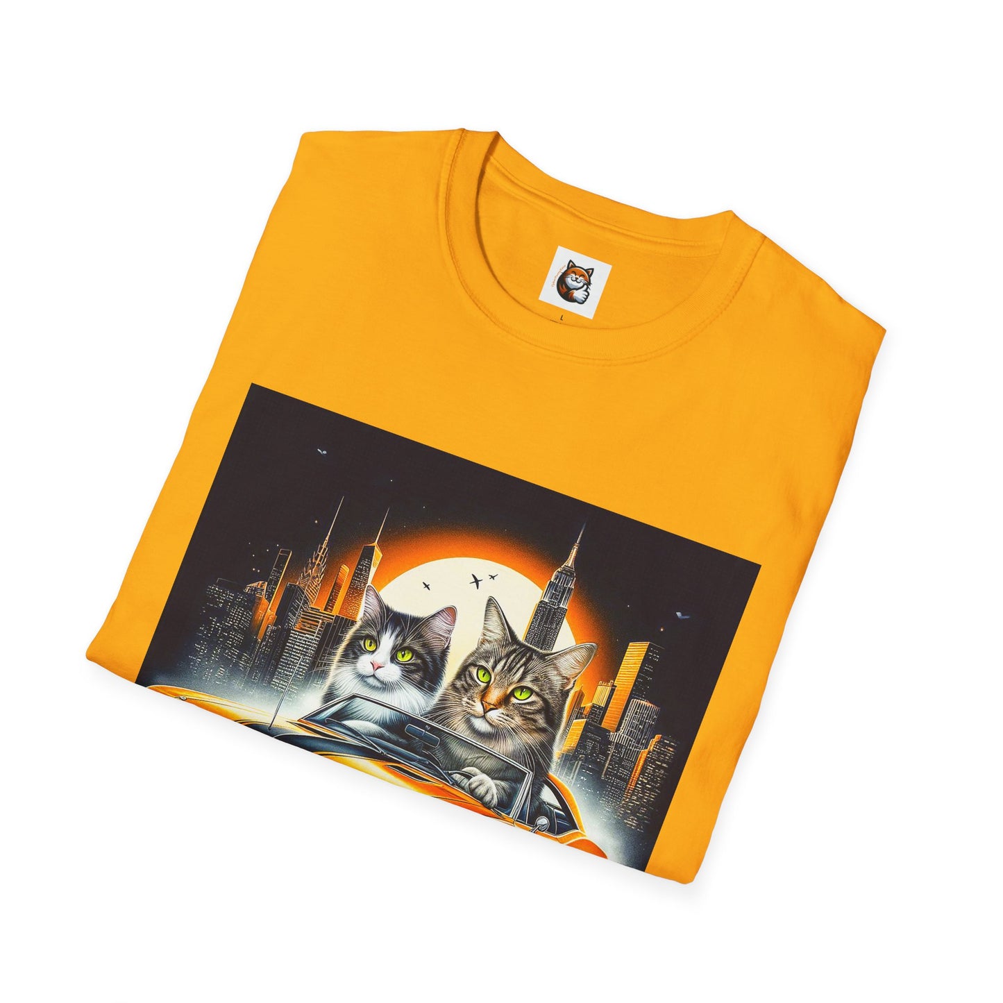 Wacky Domestic Cat Unisex Softstyle T-Shirt