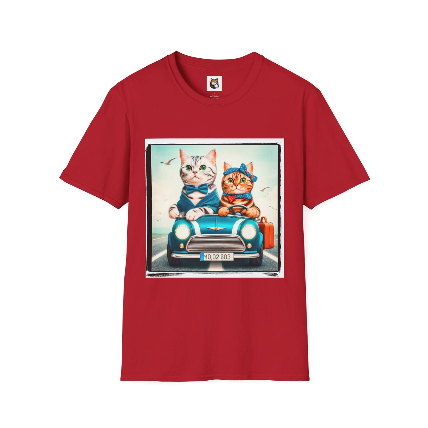 American Shorthair couple driving Softstyle T-Shirt
