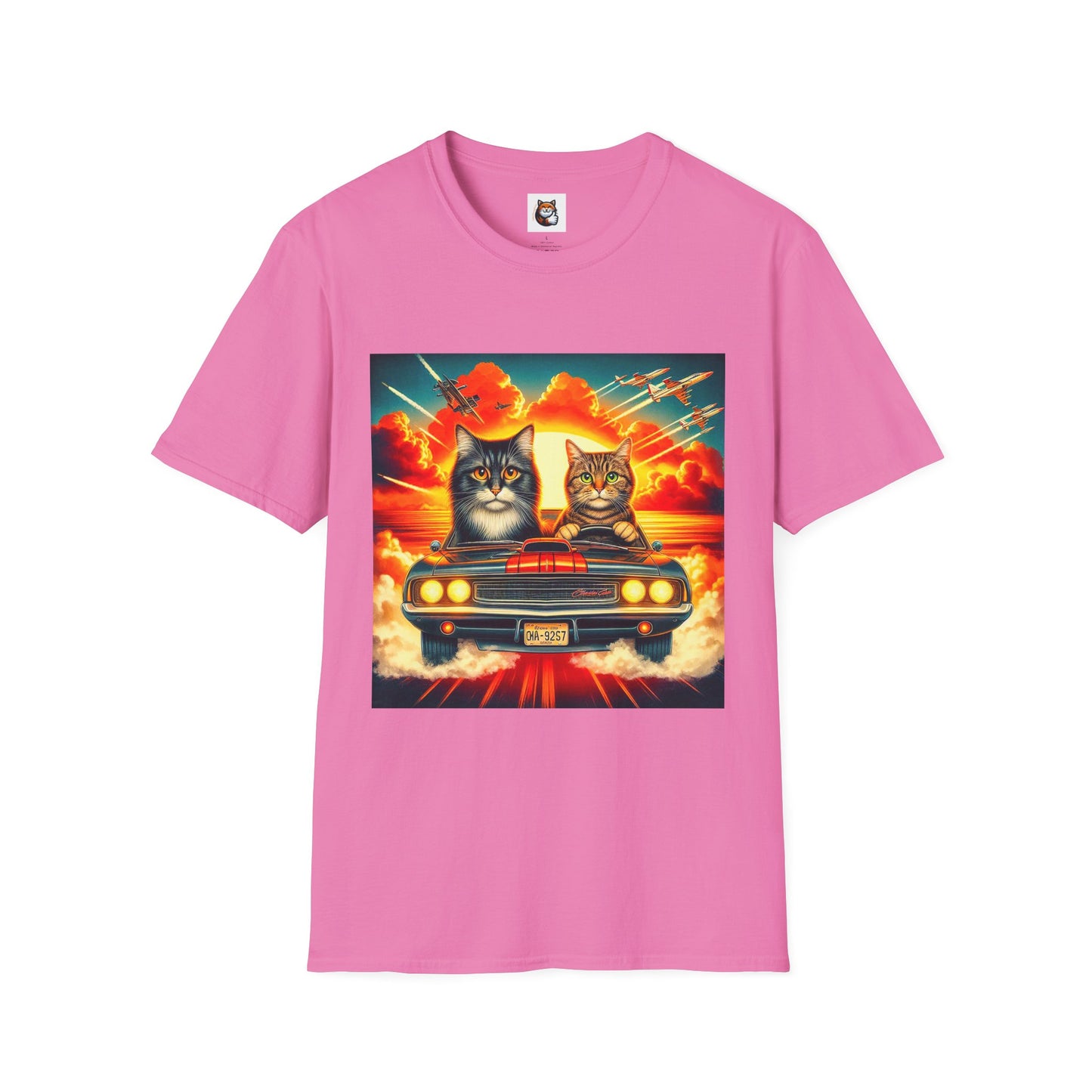 Wacky Domestic Cat Unisex Softstyle T-Shirt