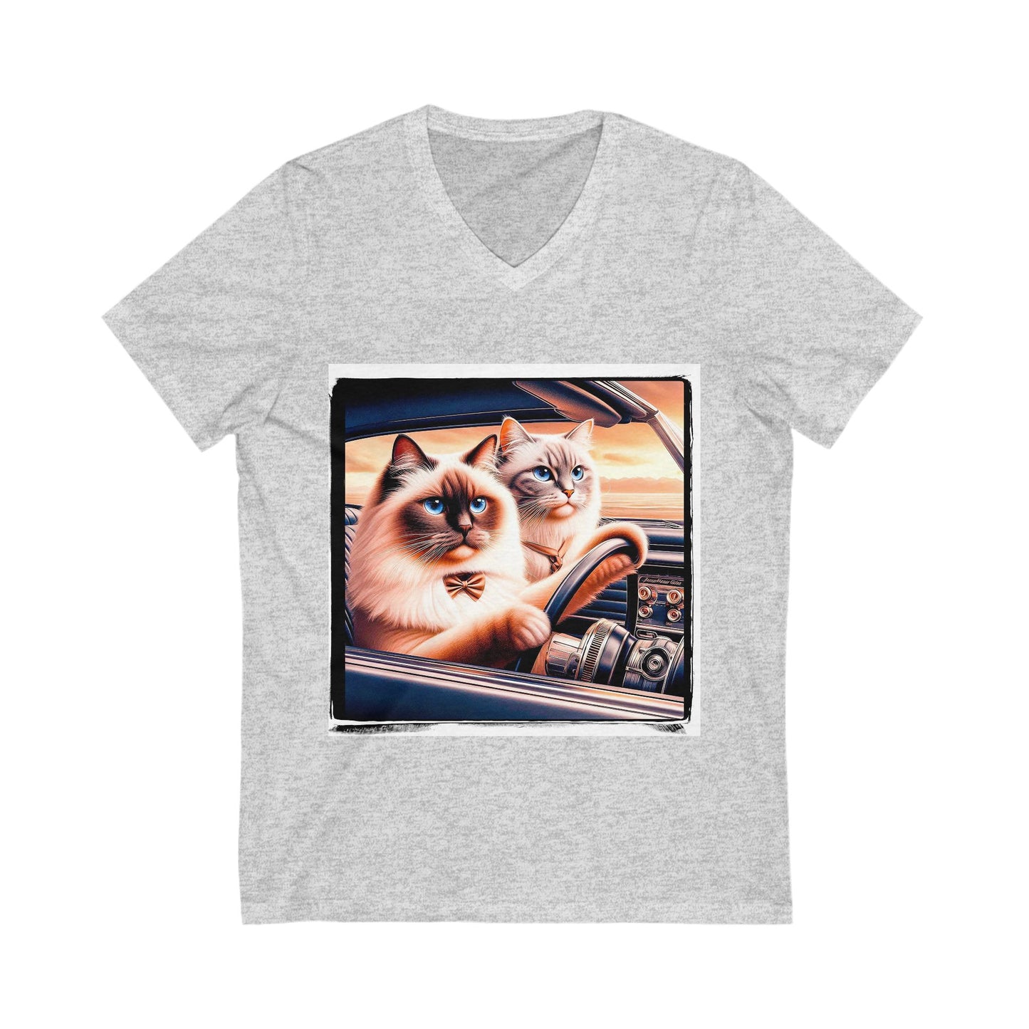 Wacky Birman Unisex Jersey Short Sleeve V-Neck Tee