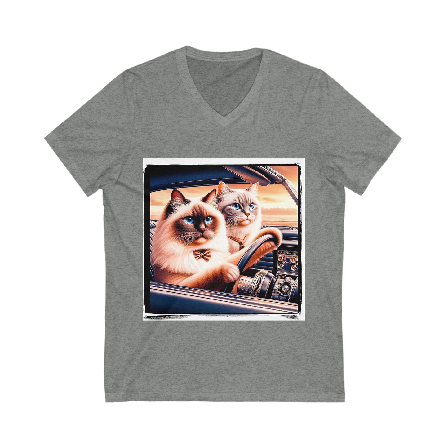 Wacky Birman Unisex Jersey Short Sleeve V-Neck Tee