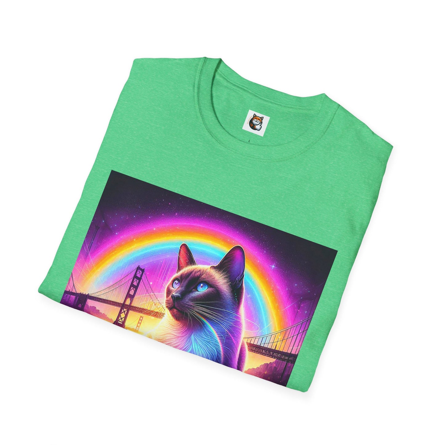 Siamese Cat purple rainbow