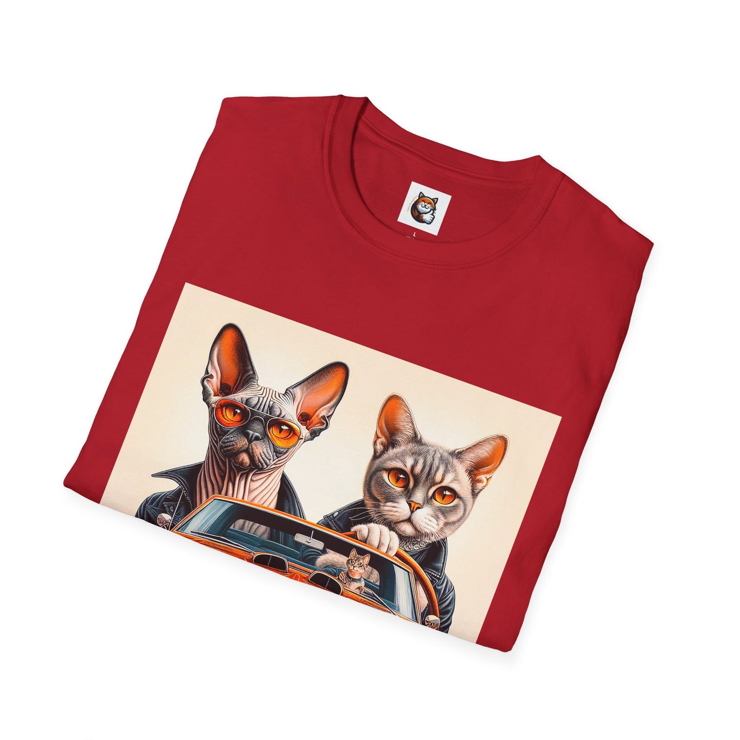 Wacky  Devon Rex Cool cats  Unisex Softstyle T-Shirt