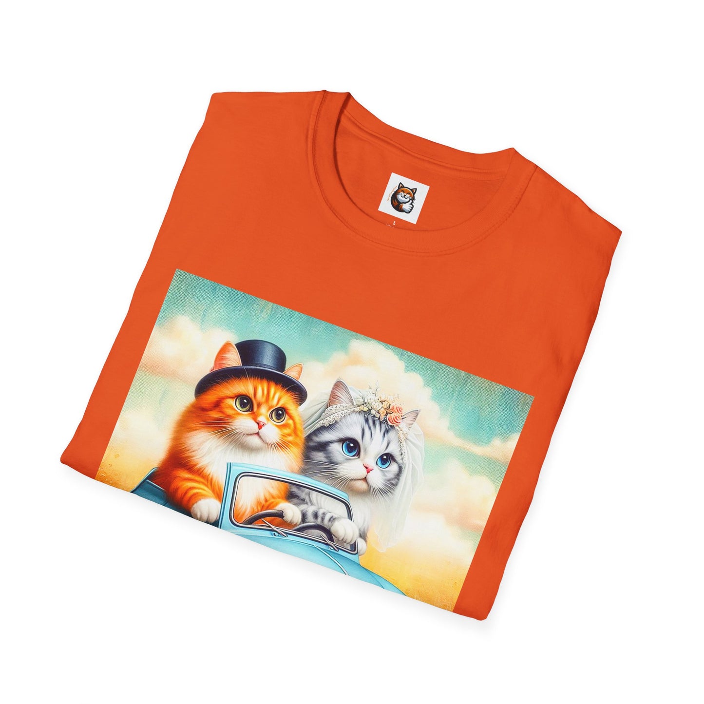 Wacky Domestic Cat Unisex Softstyle T-Shirt