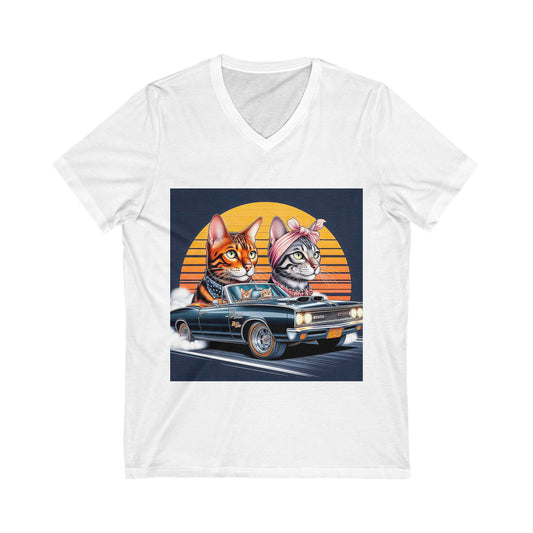 Wacky Bengal Unisex Jersey Short Sleeve V-Neck Tee