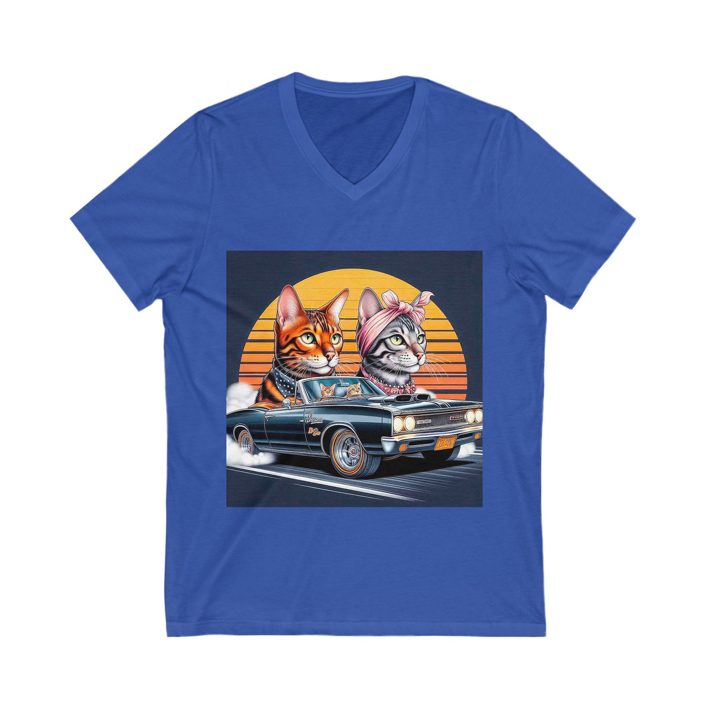 Wacky Bengal Unisex Jersey Short Sleeve V-Neck Tee