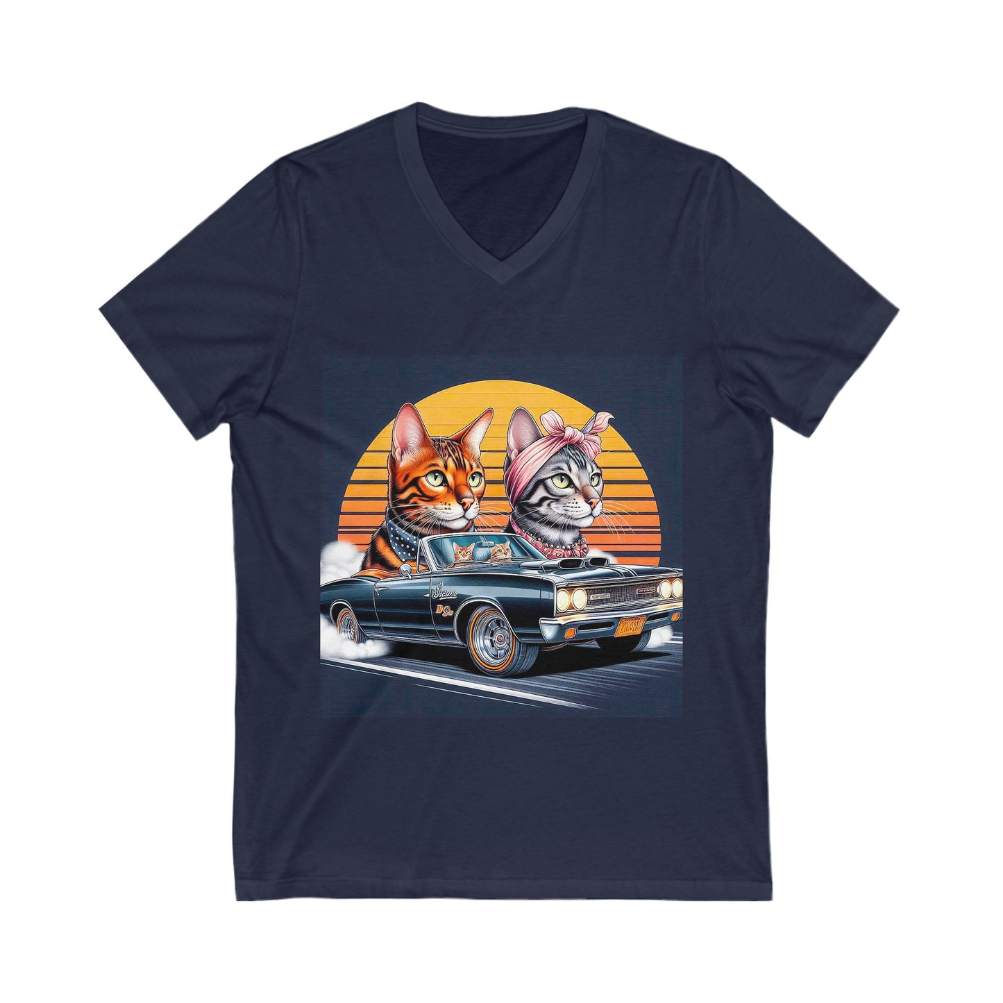 Wacky Bengal Unisex Jersey Short Sleeve V-Neck Tee