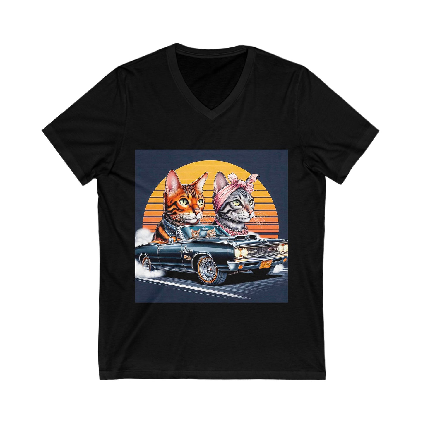 Wacky Bengal Unisex Jersey Short Sleeve V-Neck Tee
