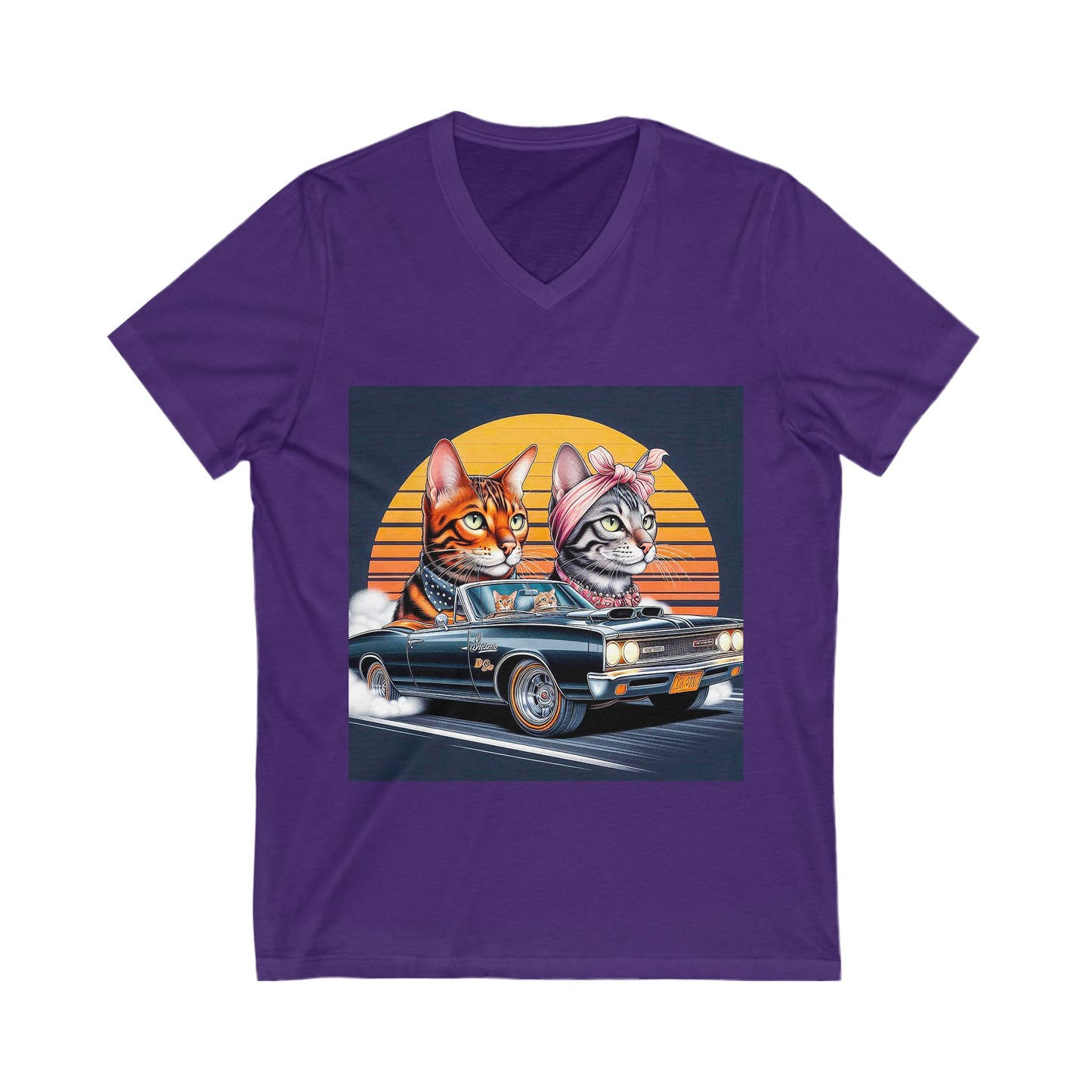Wacky Bengal Unisex Jersey Short Sleeve V-Neck Tee