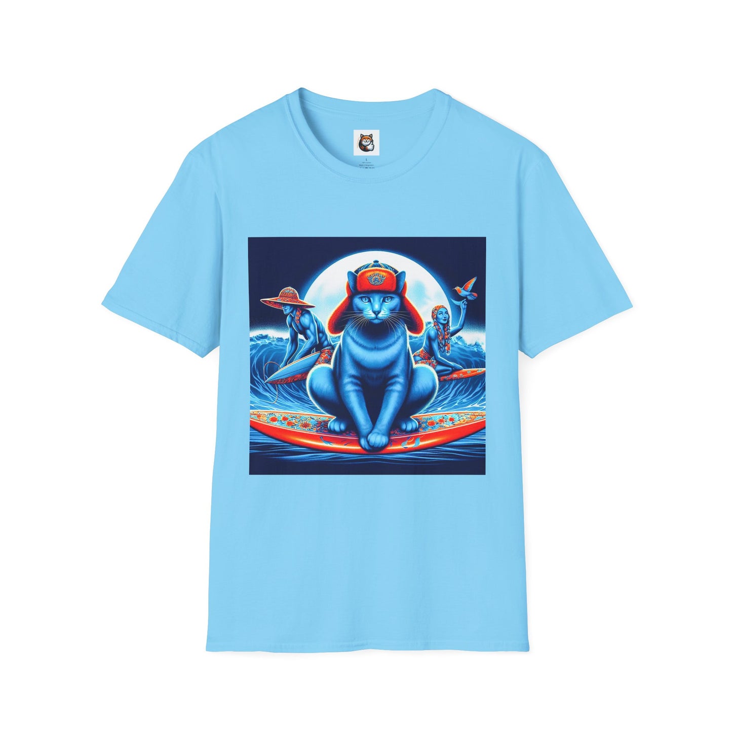 Russian Blue Cat Unisex Softstyle T-Shirt