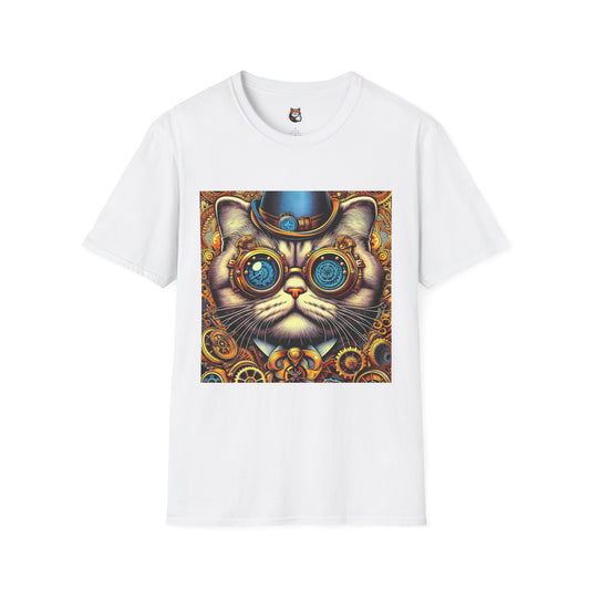 Scottish Fold Cat steam punk  T-Shirt