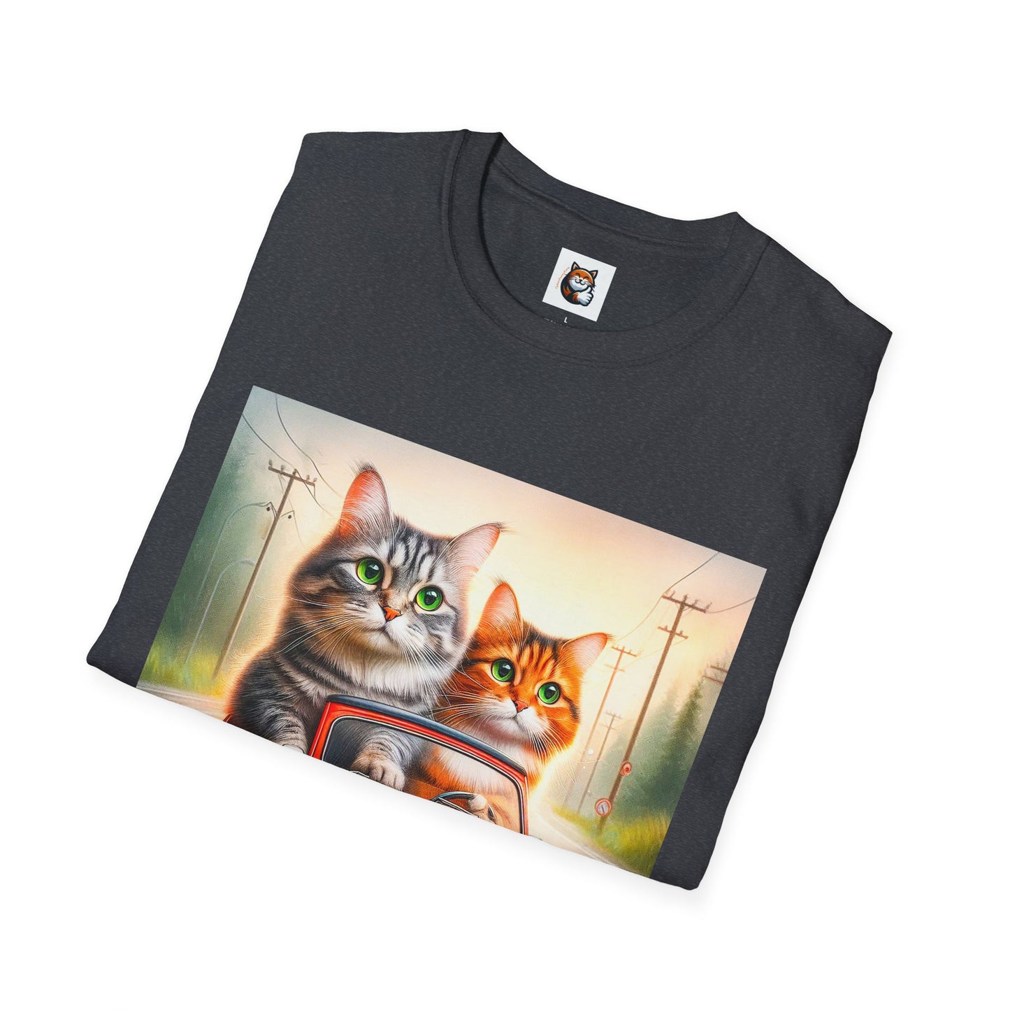 Wacky Domestic Cat Unisex Softstyle T-Shirt