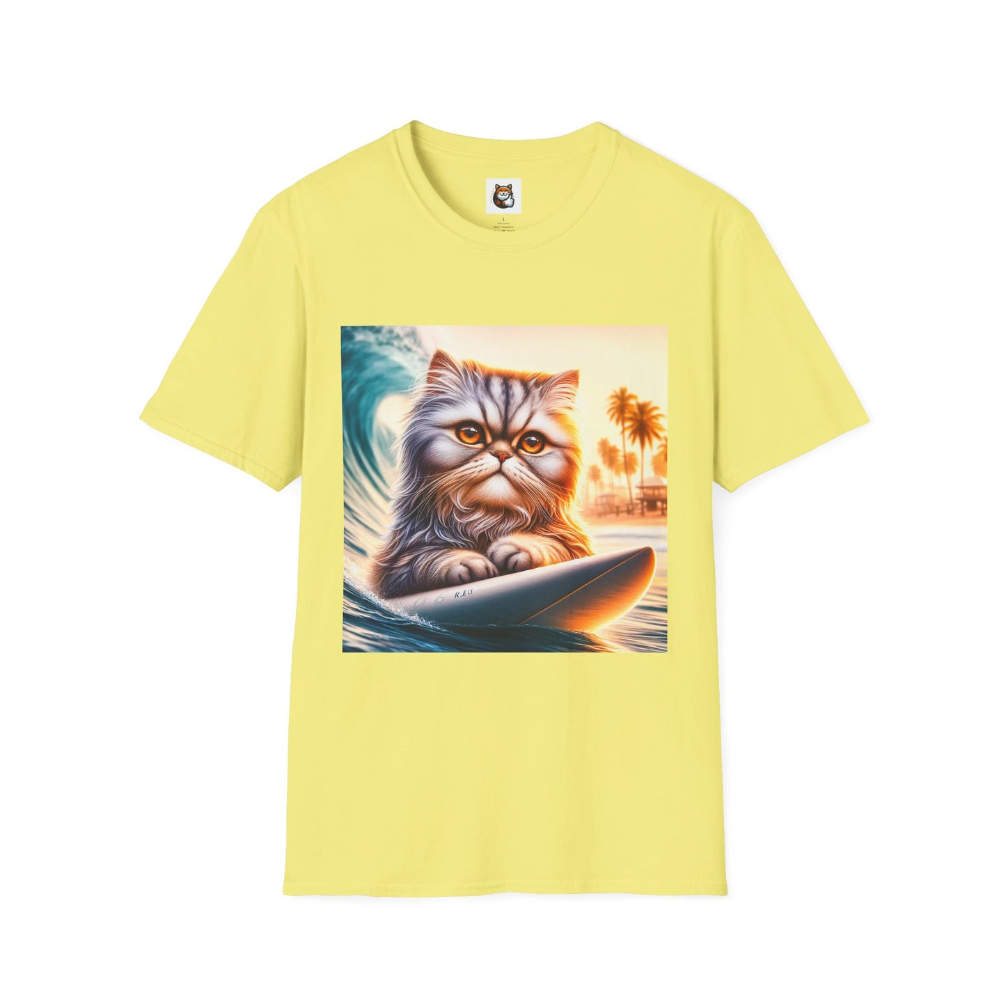 Selkirk Rex Cat T-Shirt angry surfer