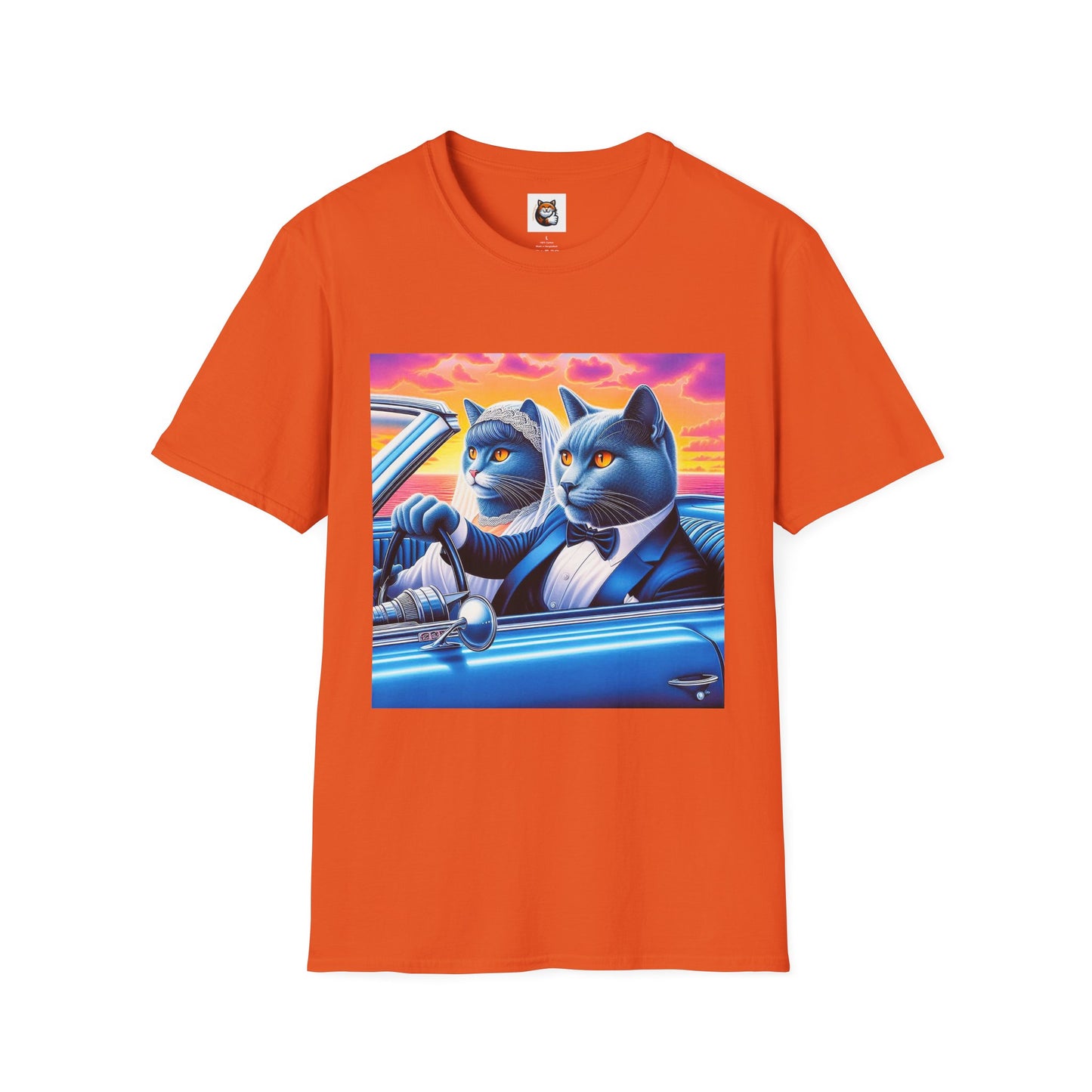 Russian Blue Cat  just married T-Shirt