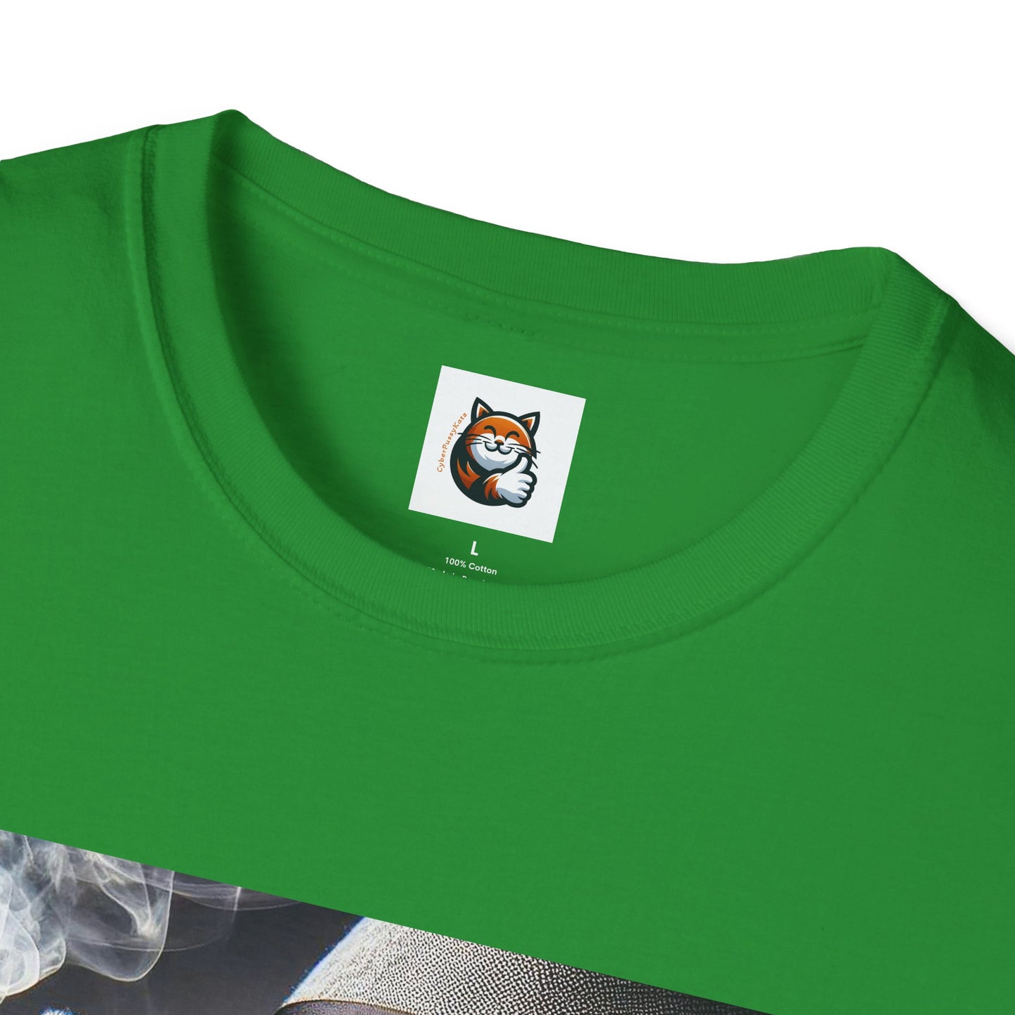 Selkirk Rex Cat T-Shirt cigar smoking