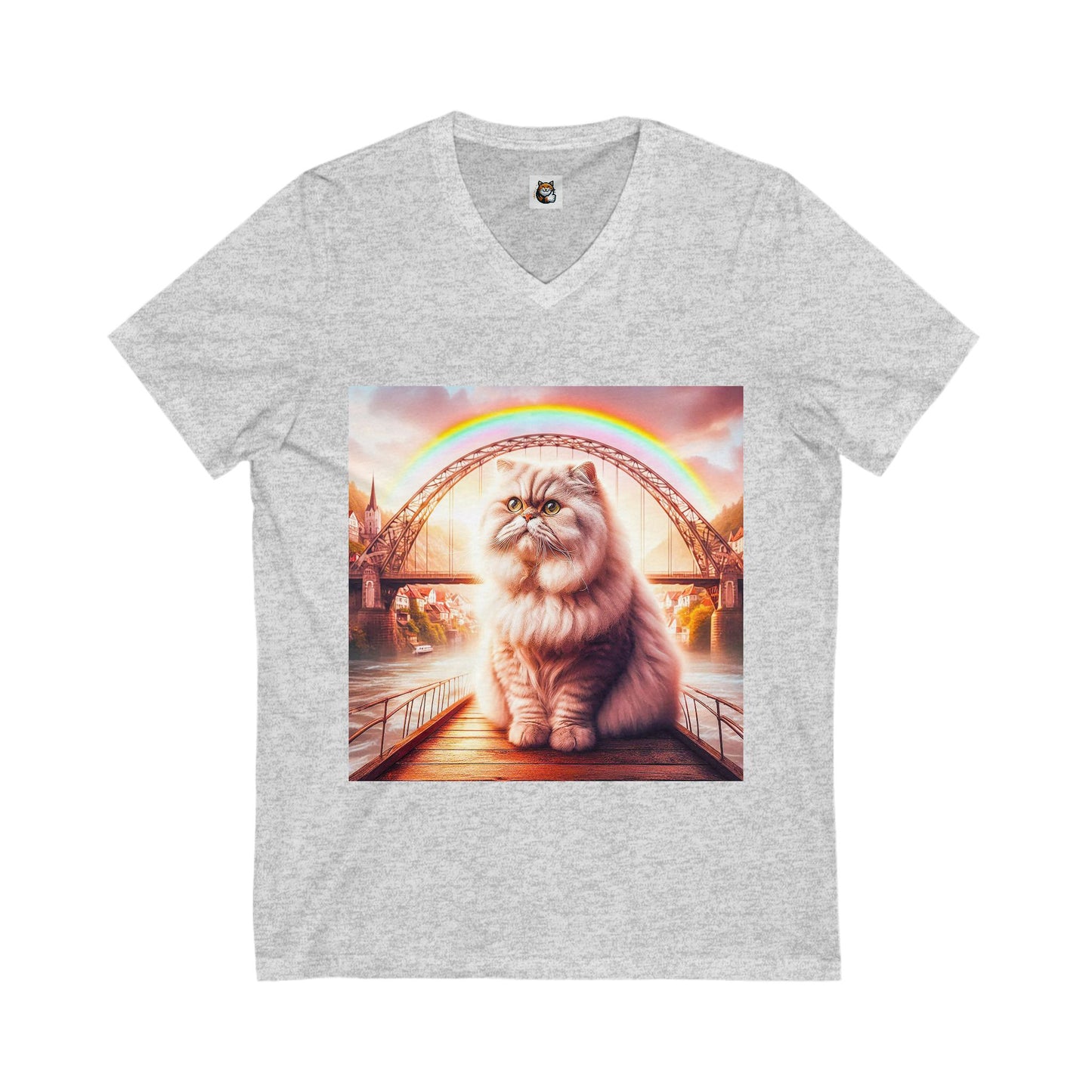 Selkirk Rex Design V-Neck pretty sunset