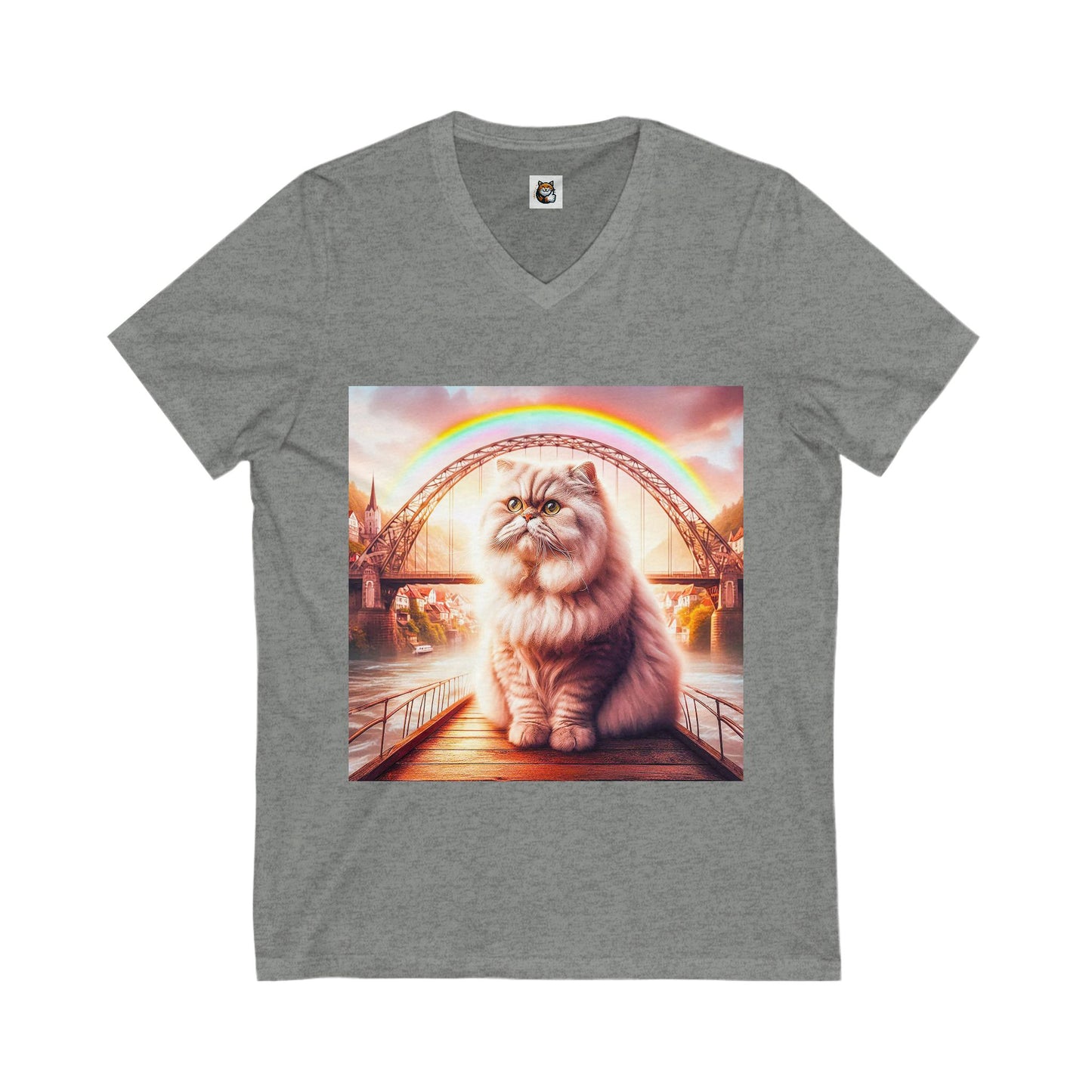 Selkirk Rex Design V-Neck pretty sunset