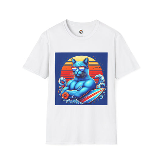 Russian Blue Cat Unisex Softstyle T-Shirt