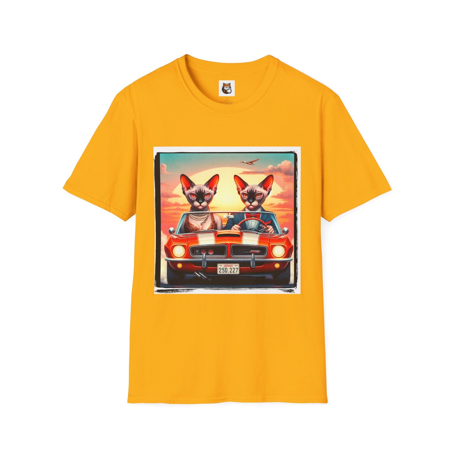 Wacky  Devon Rex Cat Unisex Softstyle T-Shirt