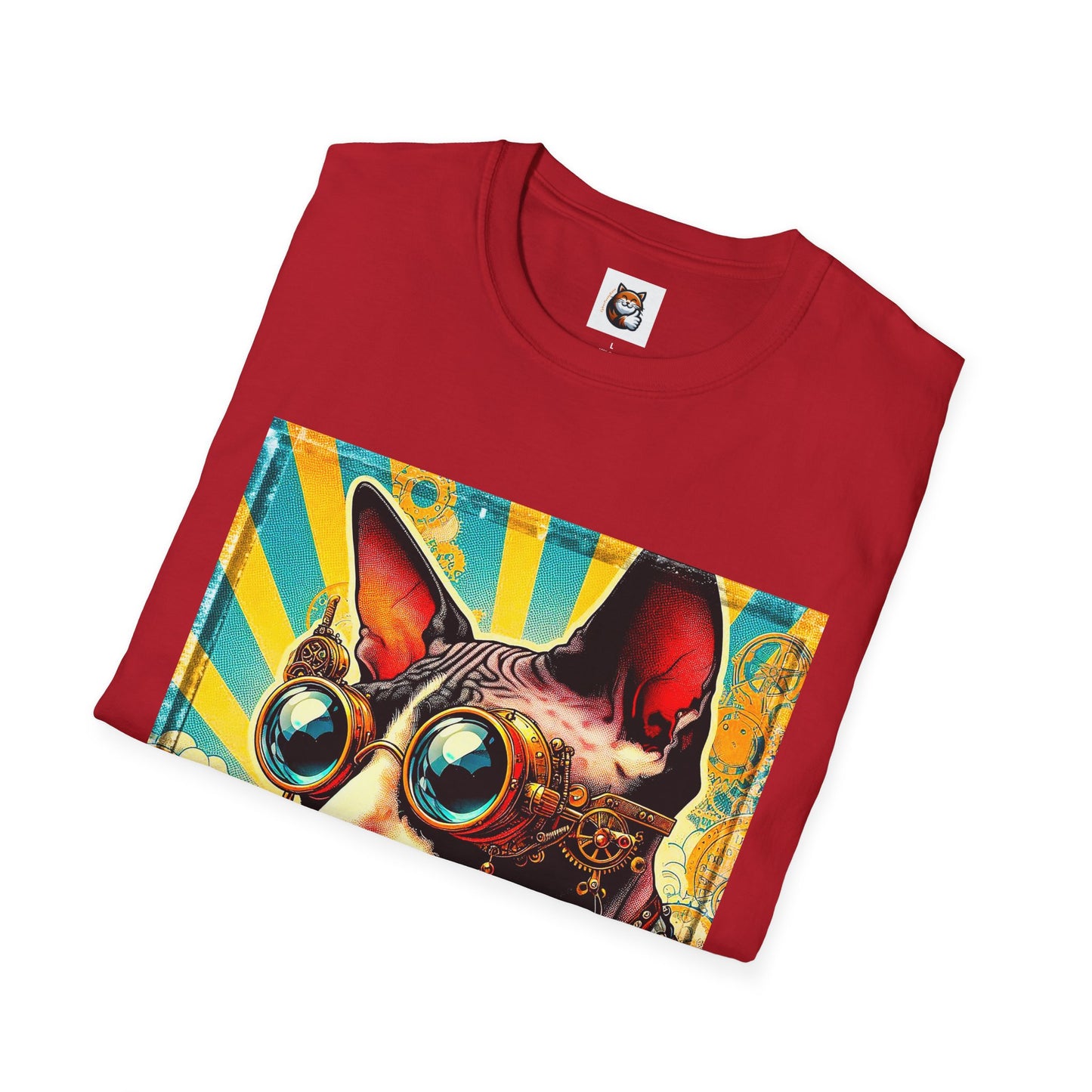 Cornish Rex Cat Unisex steam punk  T-Shirt