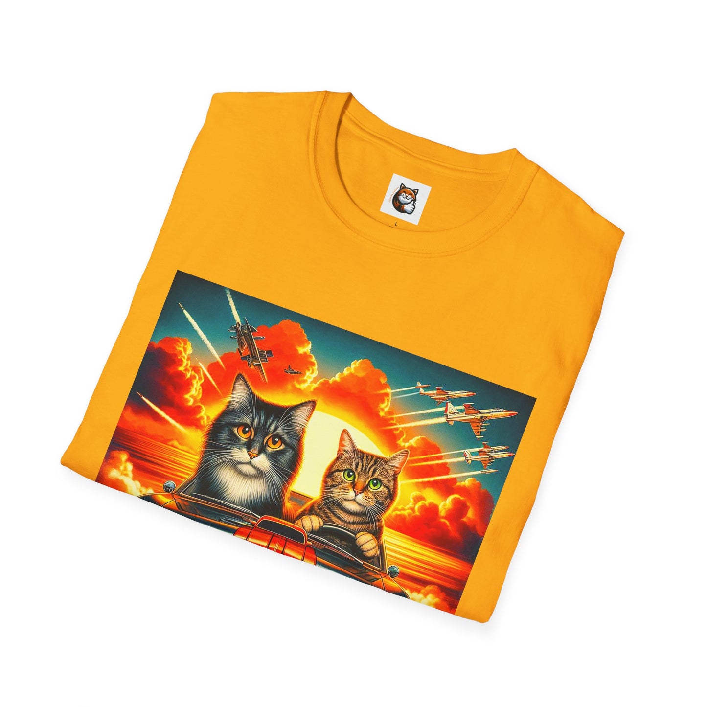 Wacky Domestic Cat Unisex Softstyle T-Shirt