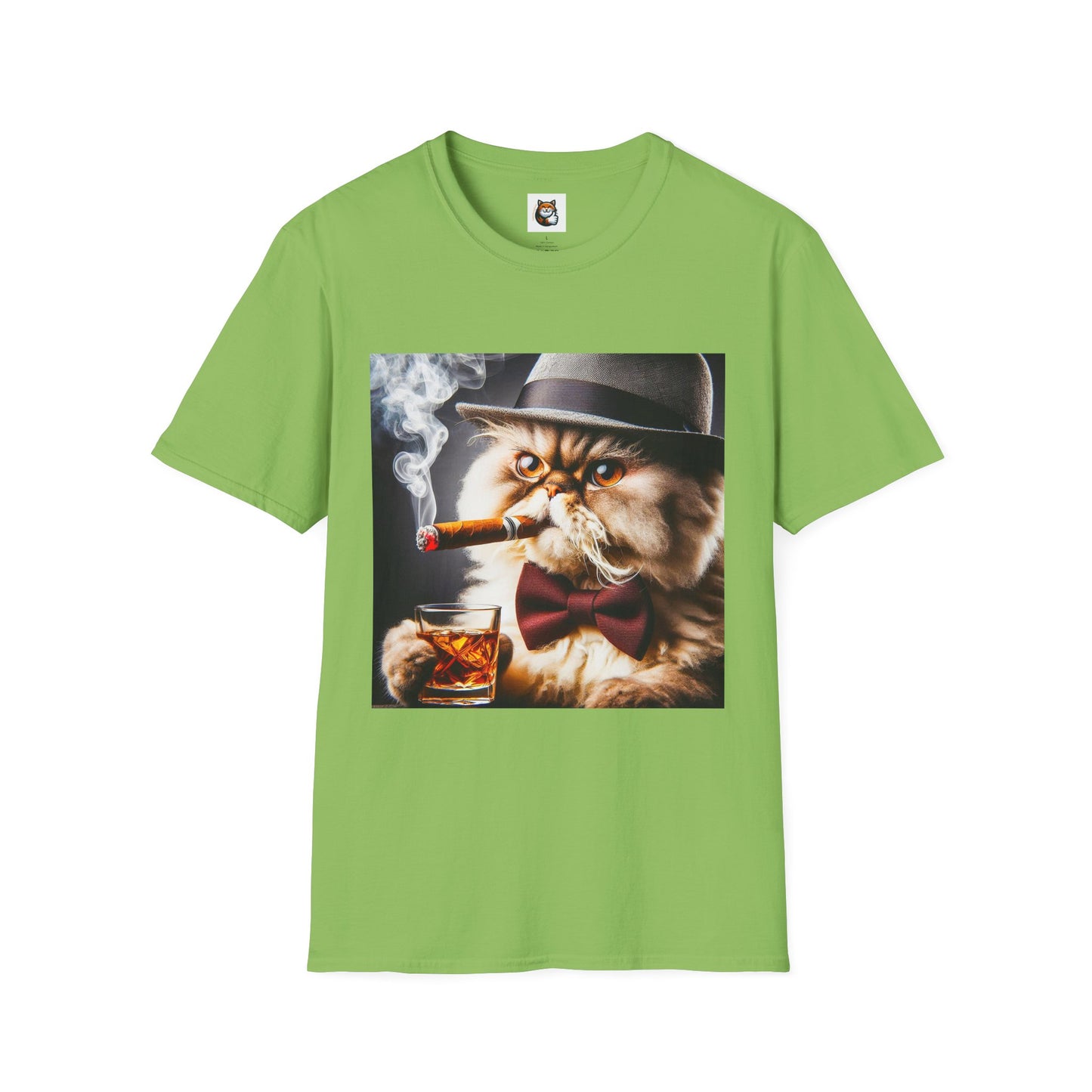 Selkirk Rex Cat T-Shirt cigar smoking