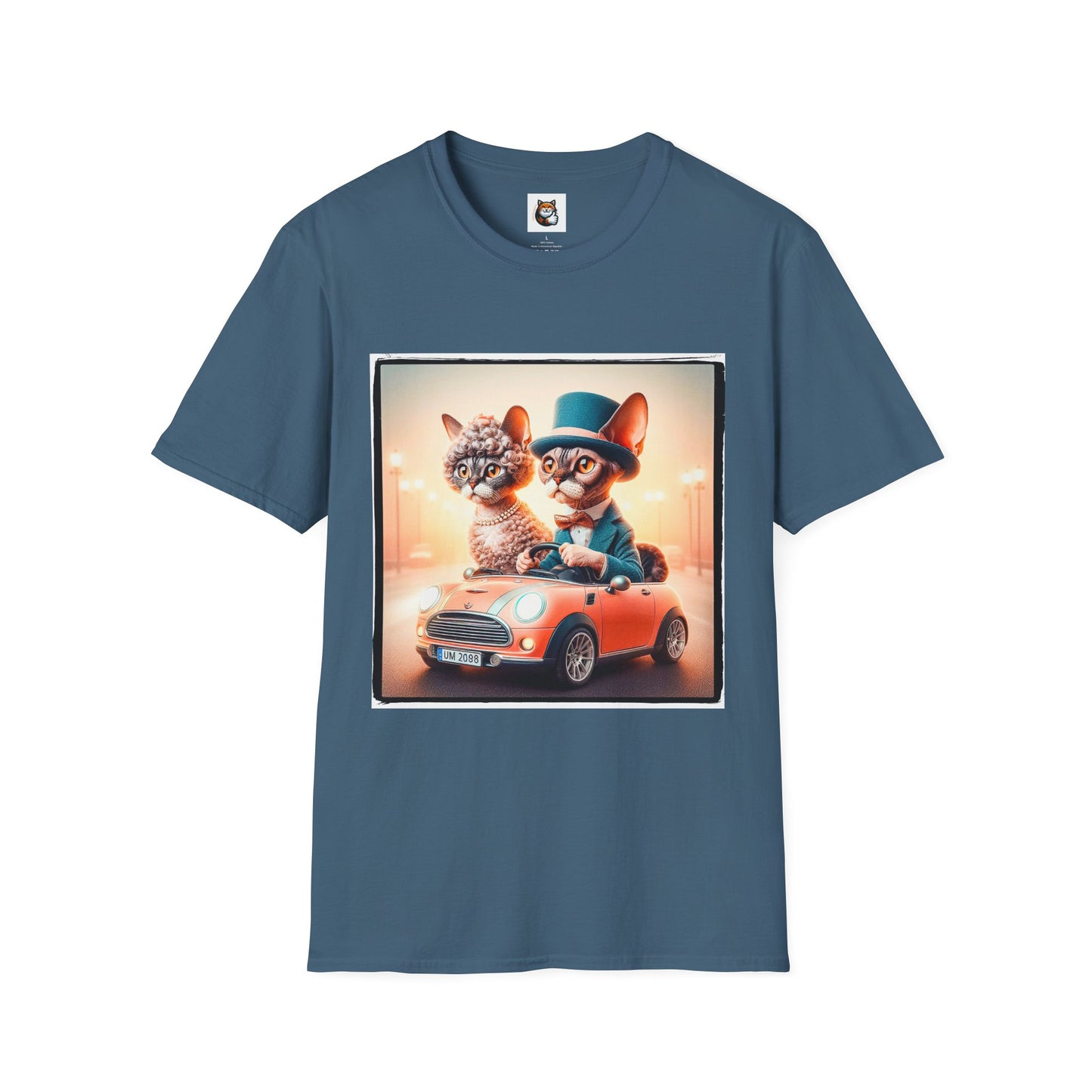 Wacky  Devon Rex Cat Unisex Softstyle T-Shirt