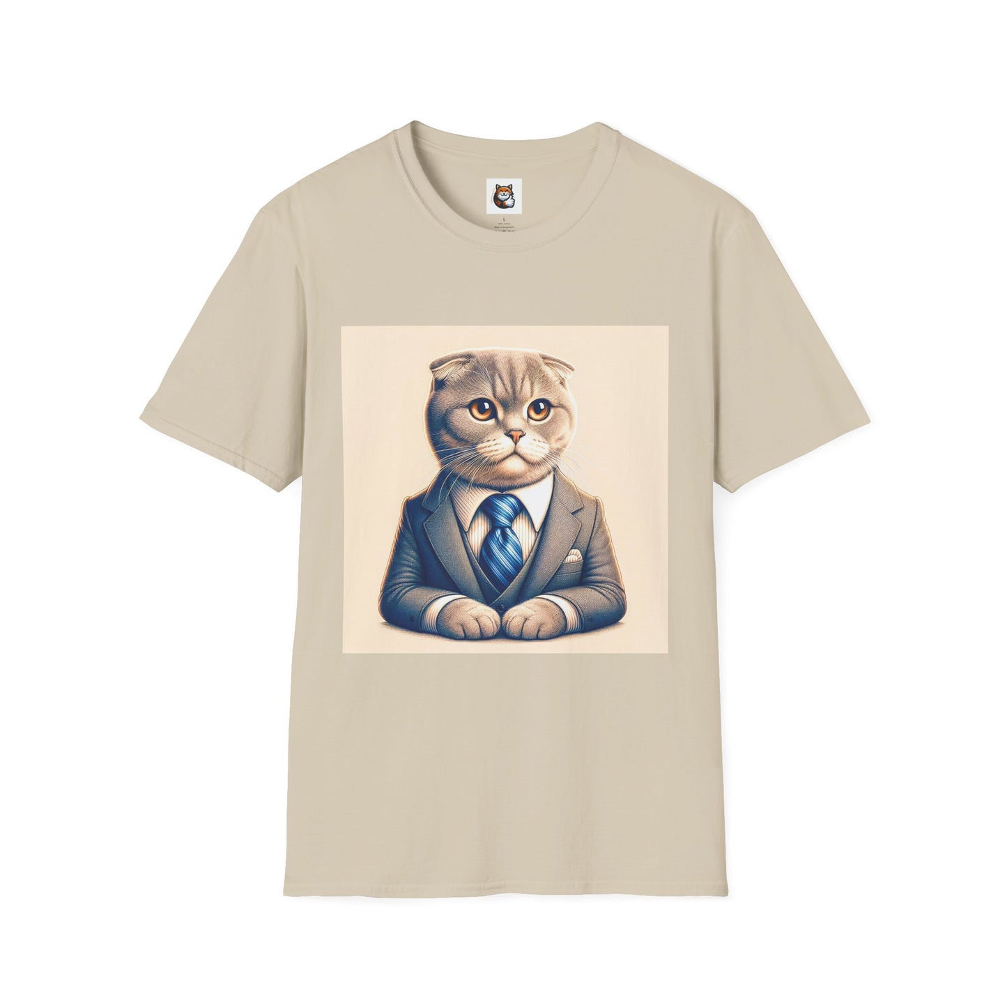 Scottish Fold Cat suit and tie  T-Shirt