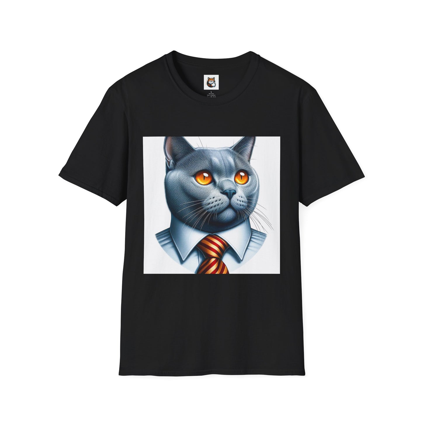 Russian Blue Cat suit and tie  T-Shirt