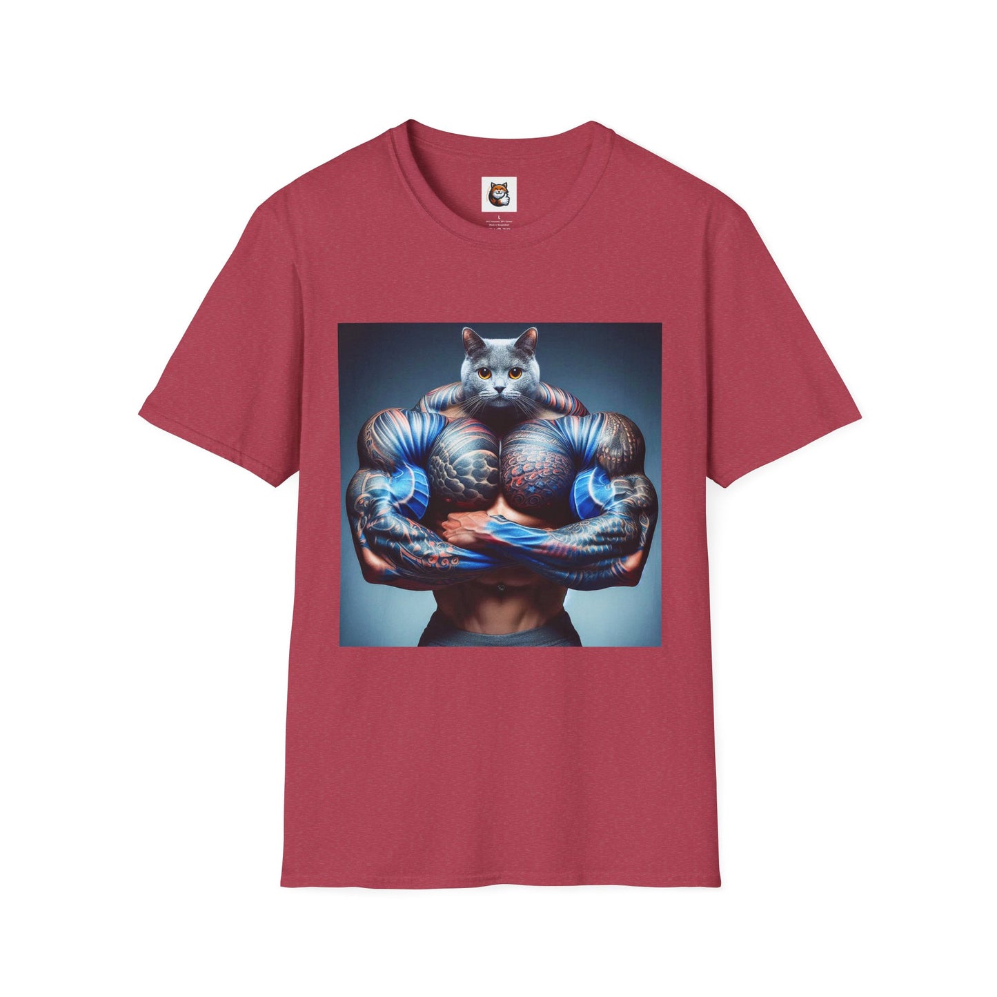 Russian Blue Cat Unisex Softstyle T-Shirt