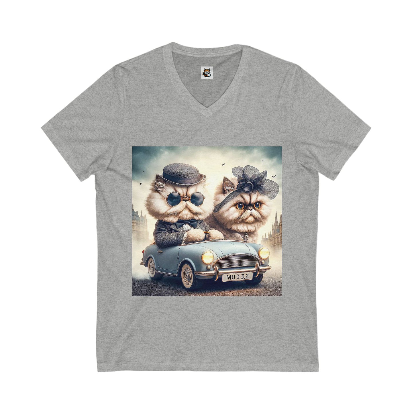 Selkirk Rex angry couple drivibg shirt