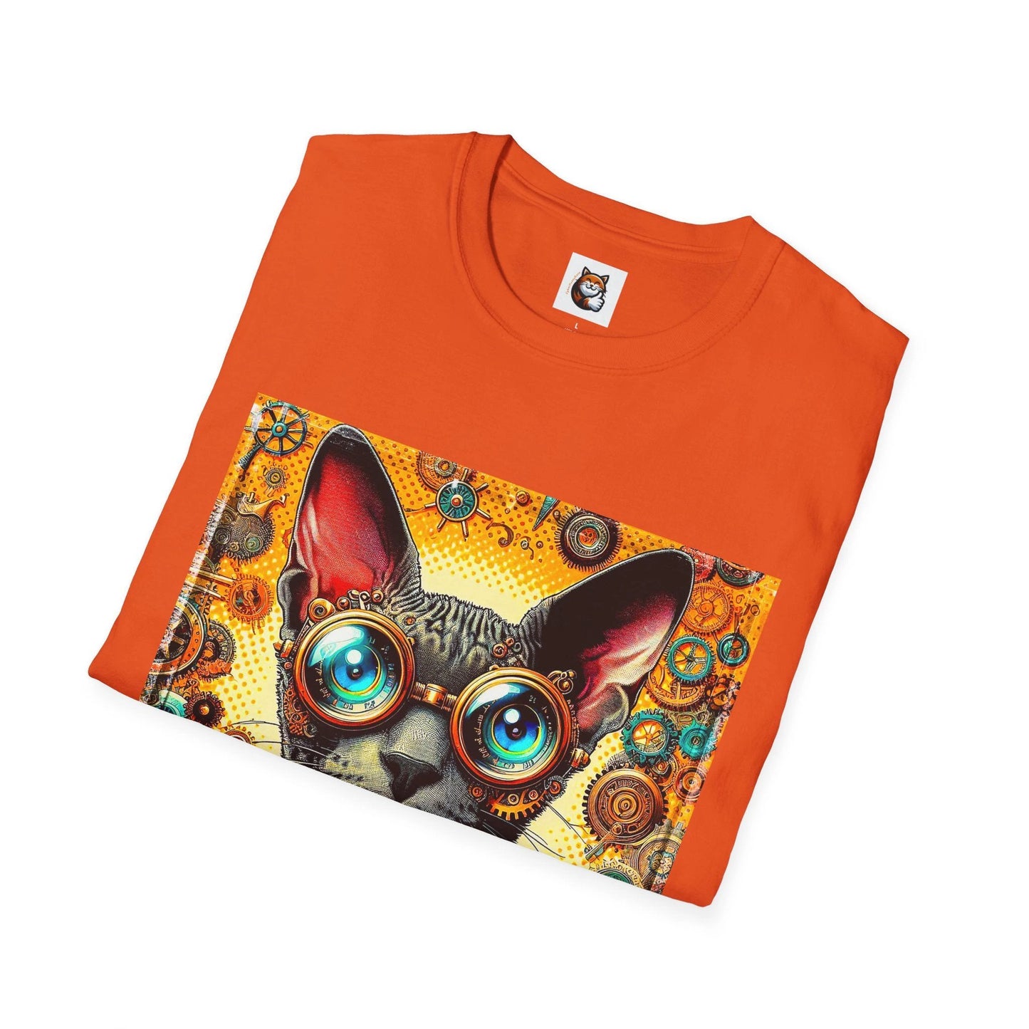 Cornish Rex Cat steam punk T-Shirt by Printify
