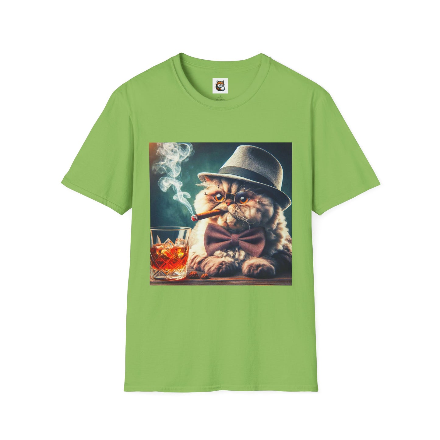 Selkirk Rex Cat T-Shirt cigars and whiskey