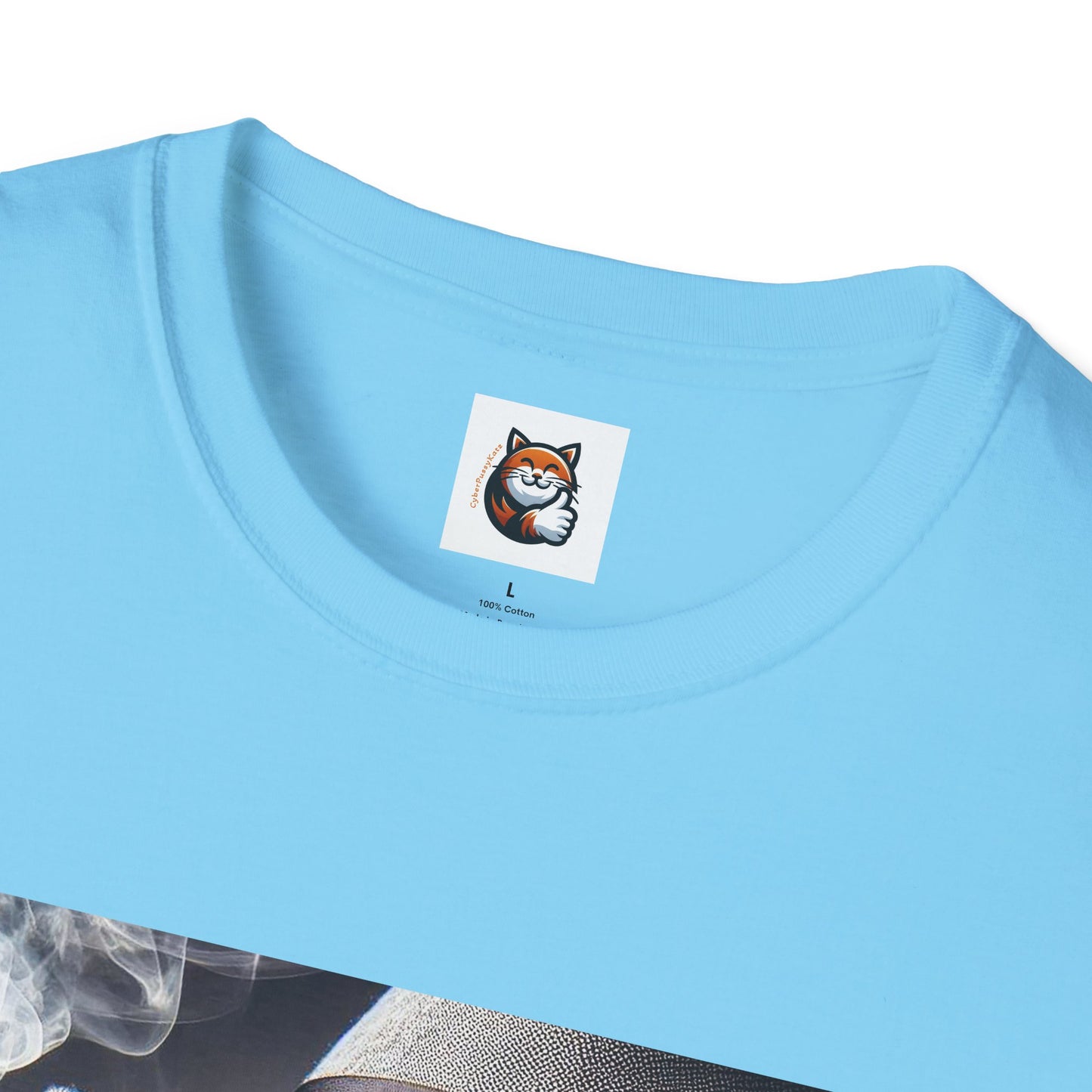 Selkirk Rex Cat T-Shirt cigar smoking