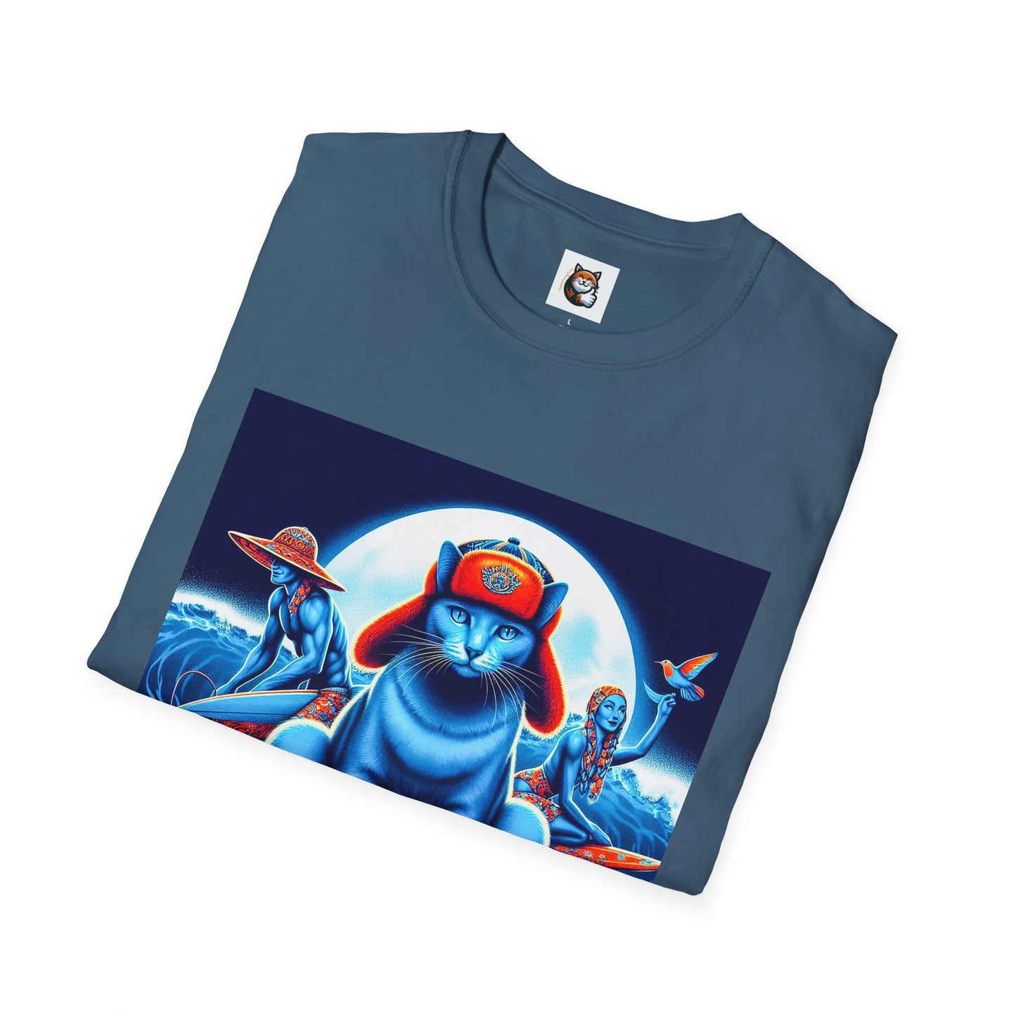 Russian Blue Cat Unisex Softstyle T-Shirt