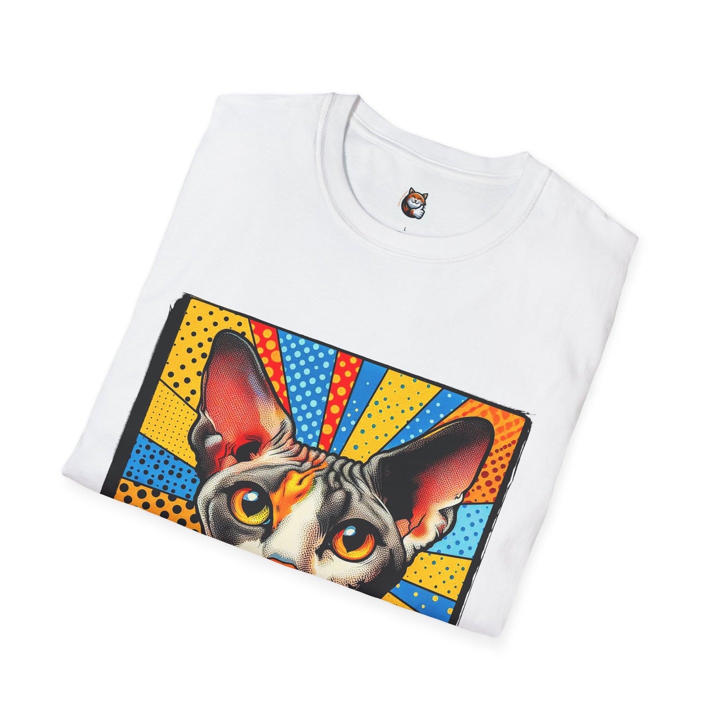 Devon Rex Comic book  Unisex Softstyle T-Shirt