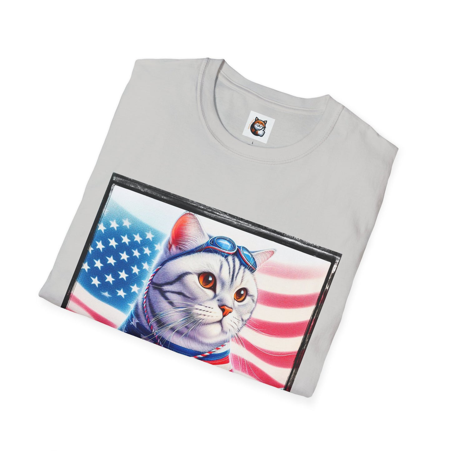 American Shorthair americsn flag Softstyle T-Shirt