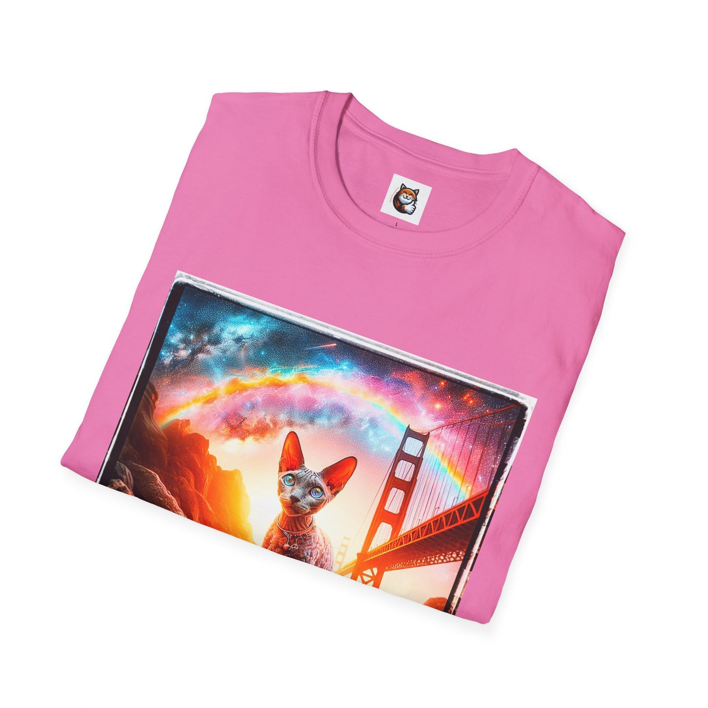 Cornish Rex Cat rainbow sunset T-Shirt