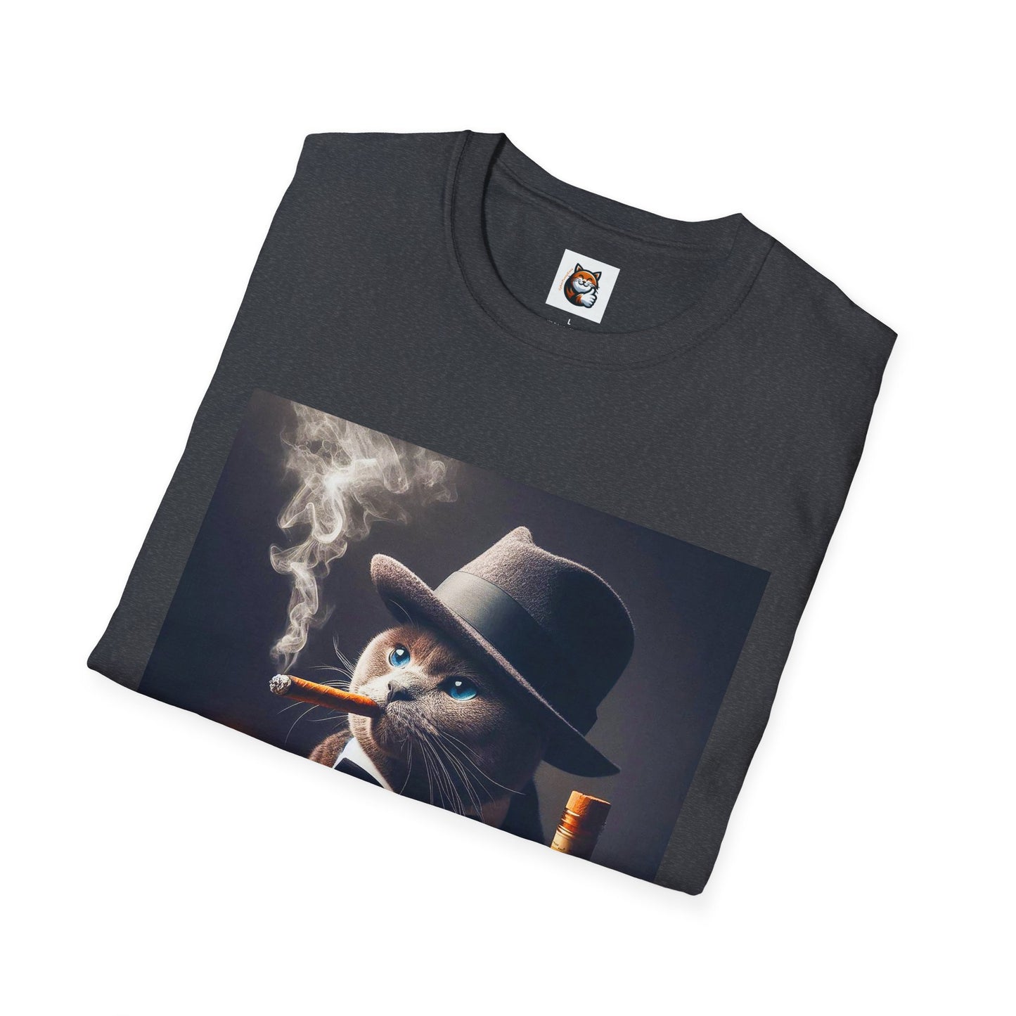 Russian Blue Cat Unisex Softstyle T-Shirt