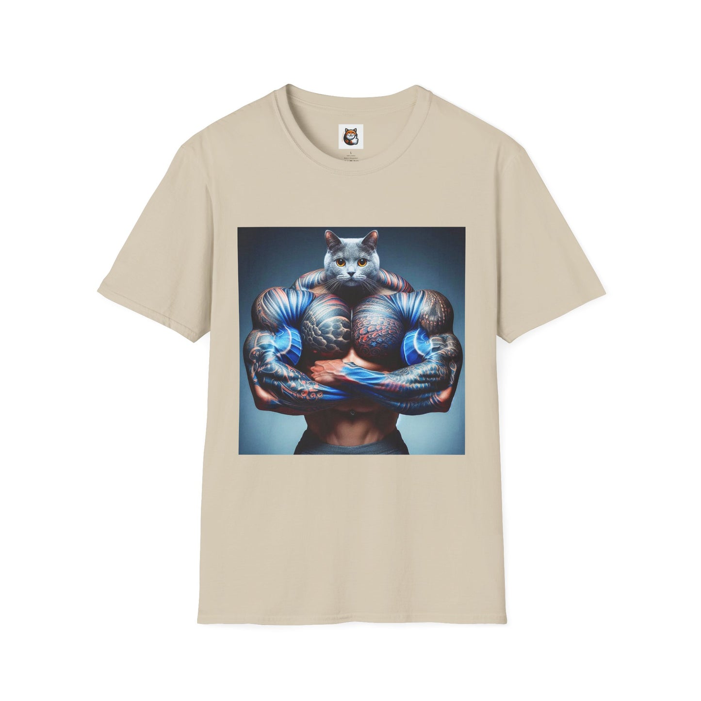 Russian Blue Cat Unisex Softstyle T-Shirt