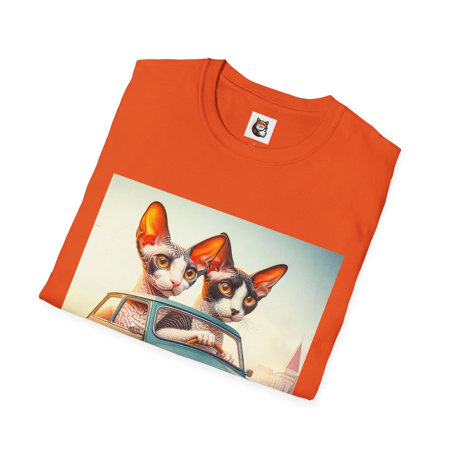 Wacky Cornish Rex Cat tiny car   T-Shirt