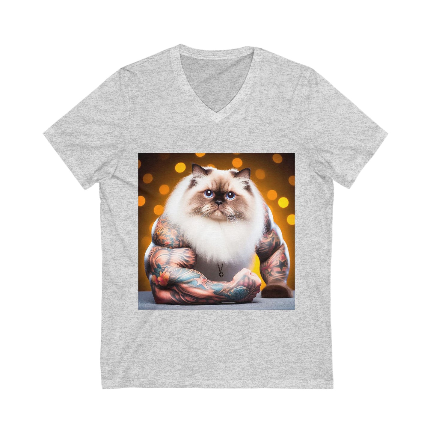 Ragdoll Cat Unisex Jersey Short Sleeve V-Neck Tee