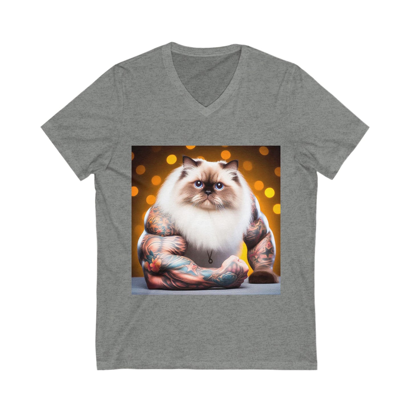Ragdoll Cat Unisex Jersey Short Sleeve V-Neck Tee