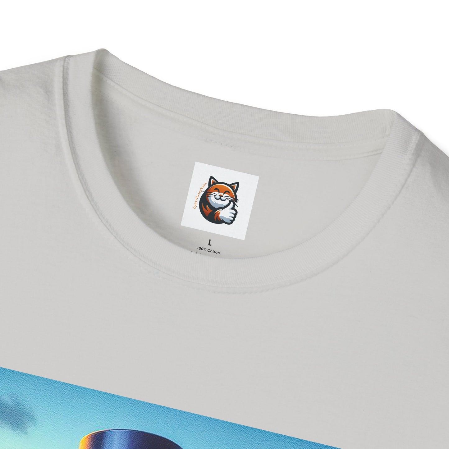 Russian Blue Cat driving couple  T-Shirt