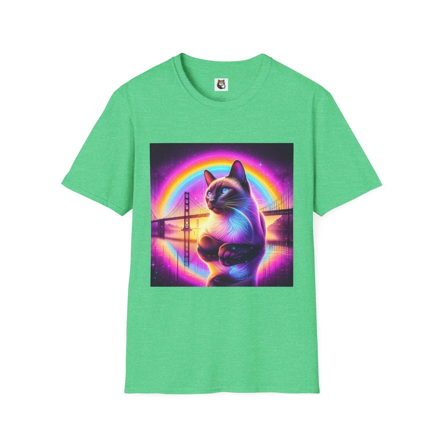 Siamese Cat purple rainbow