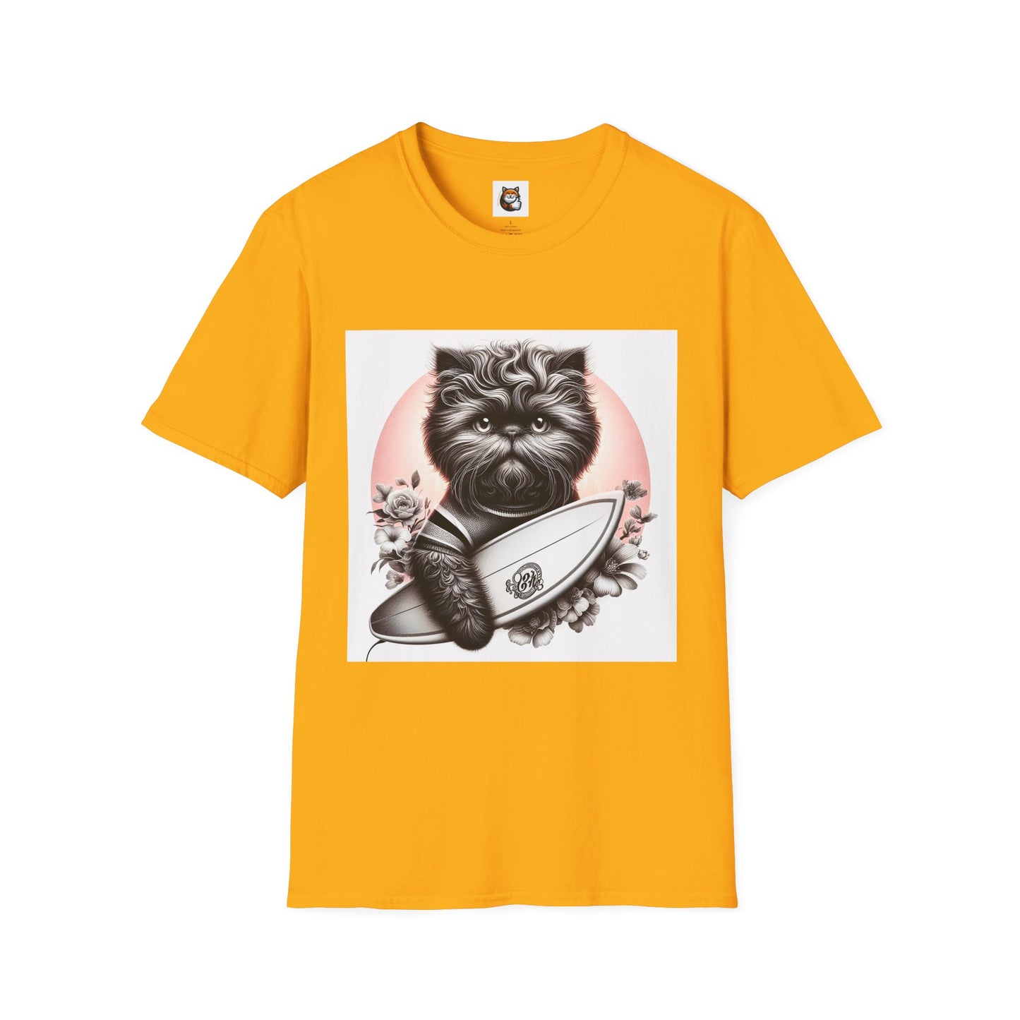 Selkirk Rex Cat T-Shirt fluffy surfer girl