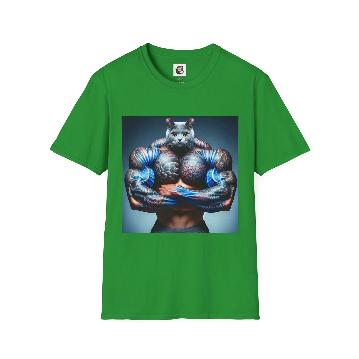 Russian Blue Cat Unisex Softstyle T-Shirt