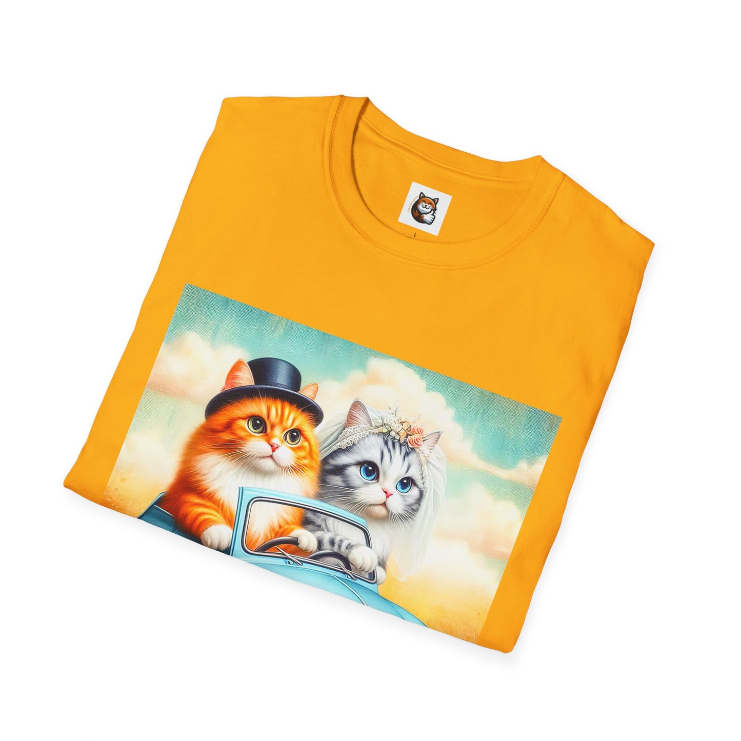 Wacky Domestic Cat Unisex Softstyle T-Shirt