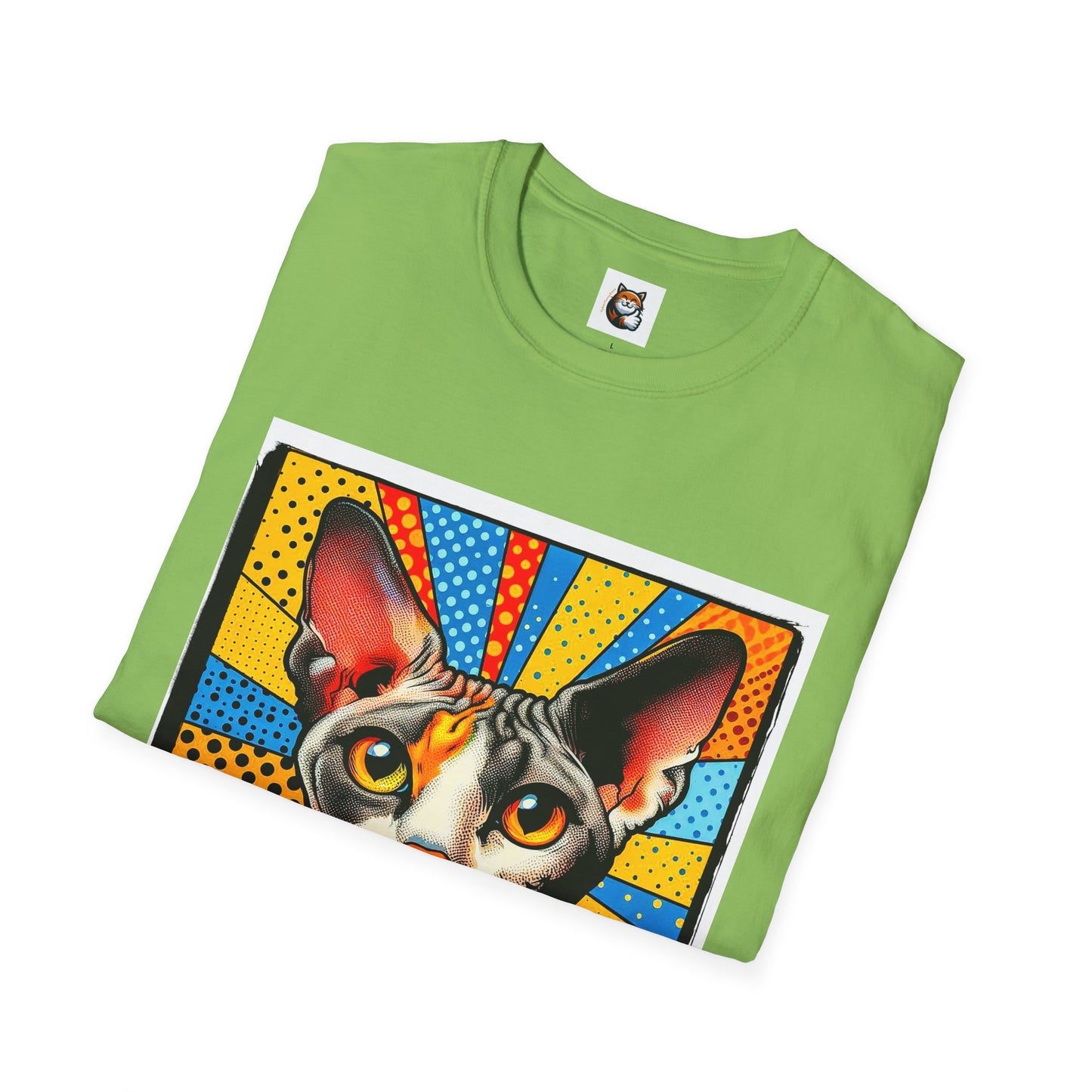 Devon Rex Comic book  Unisex Softstyle T-Shirt