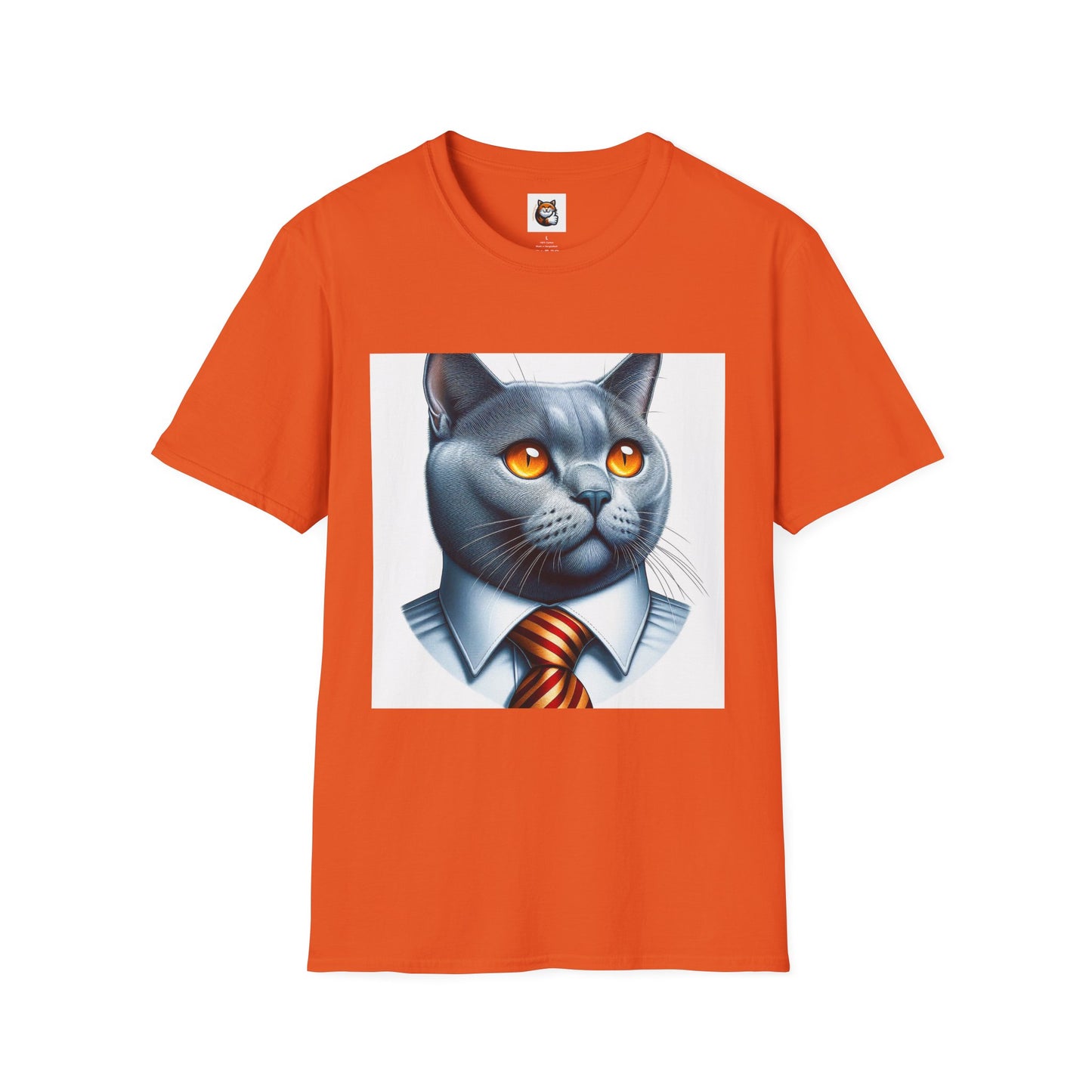 Russian Blue Cat suit and tie  T-Shirt